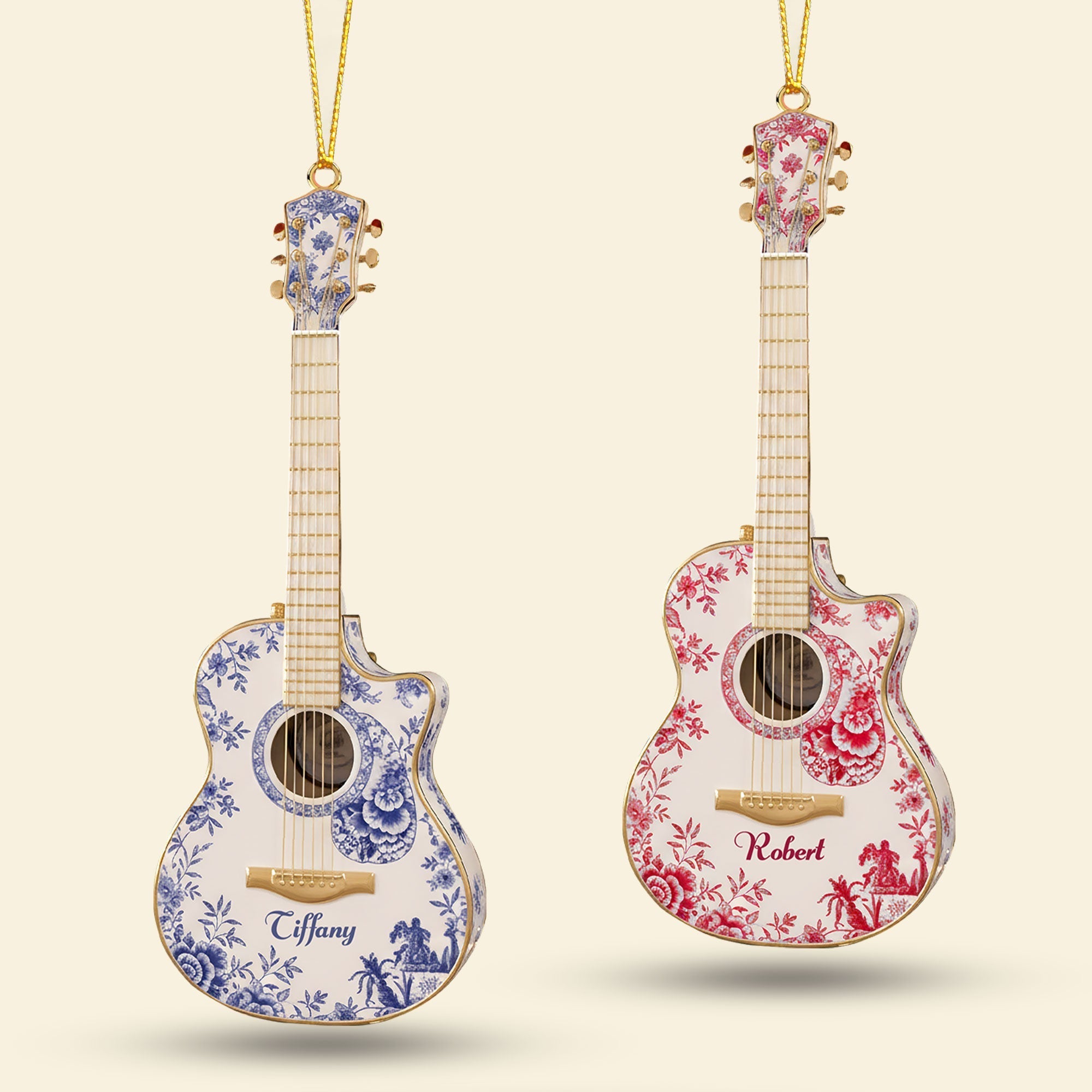 Strum Your Memories: Personalized Guitar Ornament - Perfect Gift for Music Lovers Ornament PopCulturePrints