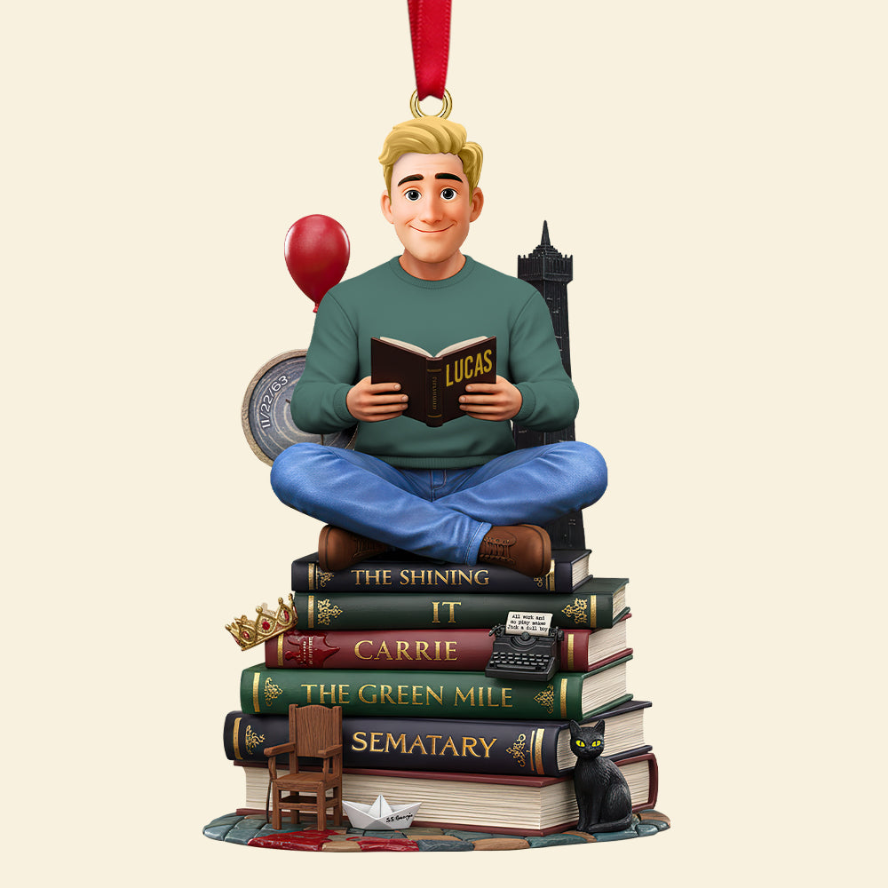 “Books are a uniquely portable magic” – Personalized Gift for Book Lovers - Custom Christmas Ornament Ornament PopCulturePrints