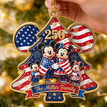 Load image into Gallery viewer, Celebrate 250 Years of Family Love - Patriotic Christmas Ornament - Personalized Gift for Families, Friends, and Loved Ones
