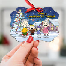 Load image into Gallery viewer, Personalized Cartoon Family Holding Hands Christmas Ornament - Custom Names
