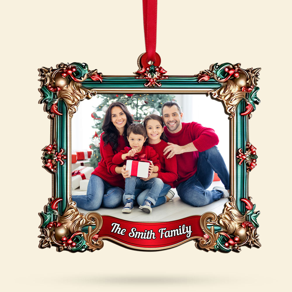 Personalized Family Christmas Photo Ornament