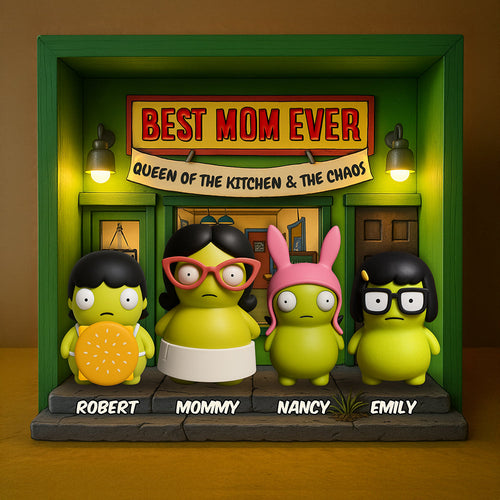 Best Mom Ever - Personalized Acrylic Plaque for the Queen Mom Shaped Plaques PopCulturePrints