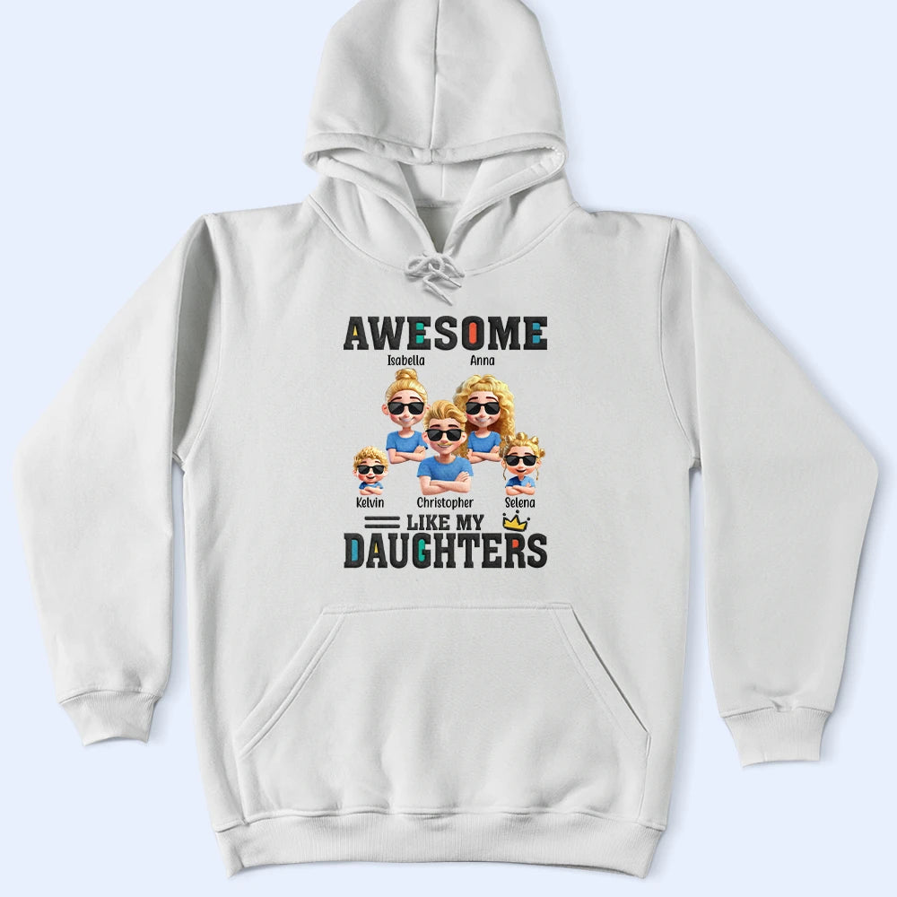 Awesome Like My Daughter - Personalized T-Shirt T-shirt PopCulturePrints