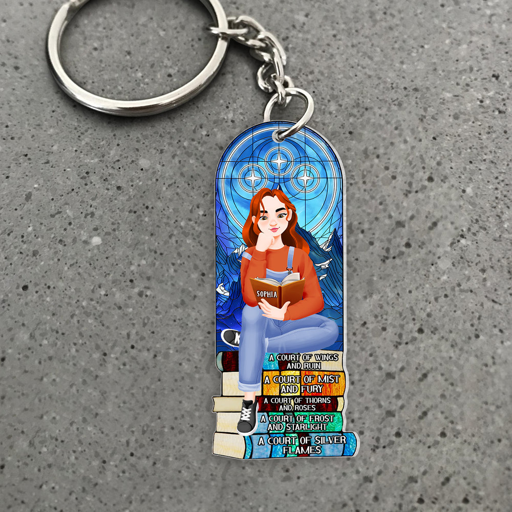 Custom Book Lover Keychain - Personalized with Your Name Keychains PopCulturePrints