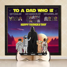 Load image into Gallery viewer, Personalized Star-Inspired Wood Sign for Dad – Perfect Father’s Day Gift Wood Sign PopCulturePrints
