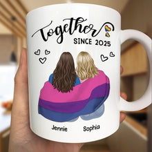 Load image into Gallery viewer, Together Since - Personalized Pride Mug Mug PopCulturePrints

