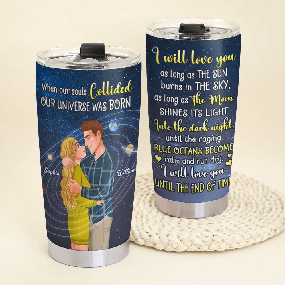 Personalized Couple Tumbler - Til The End Love Gift Tumbler Cup PopCulturePrints