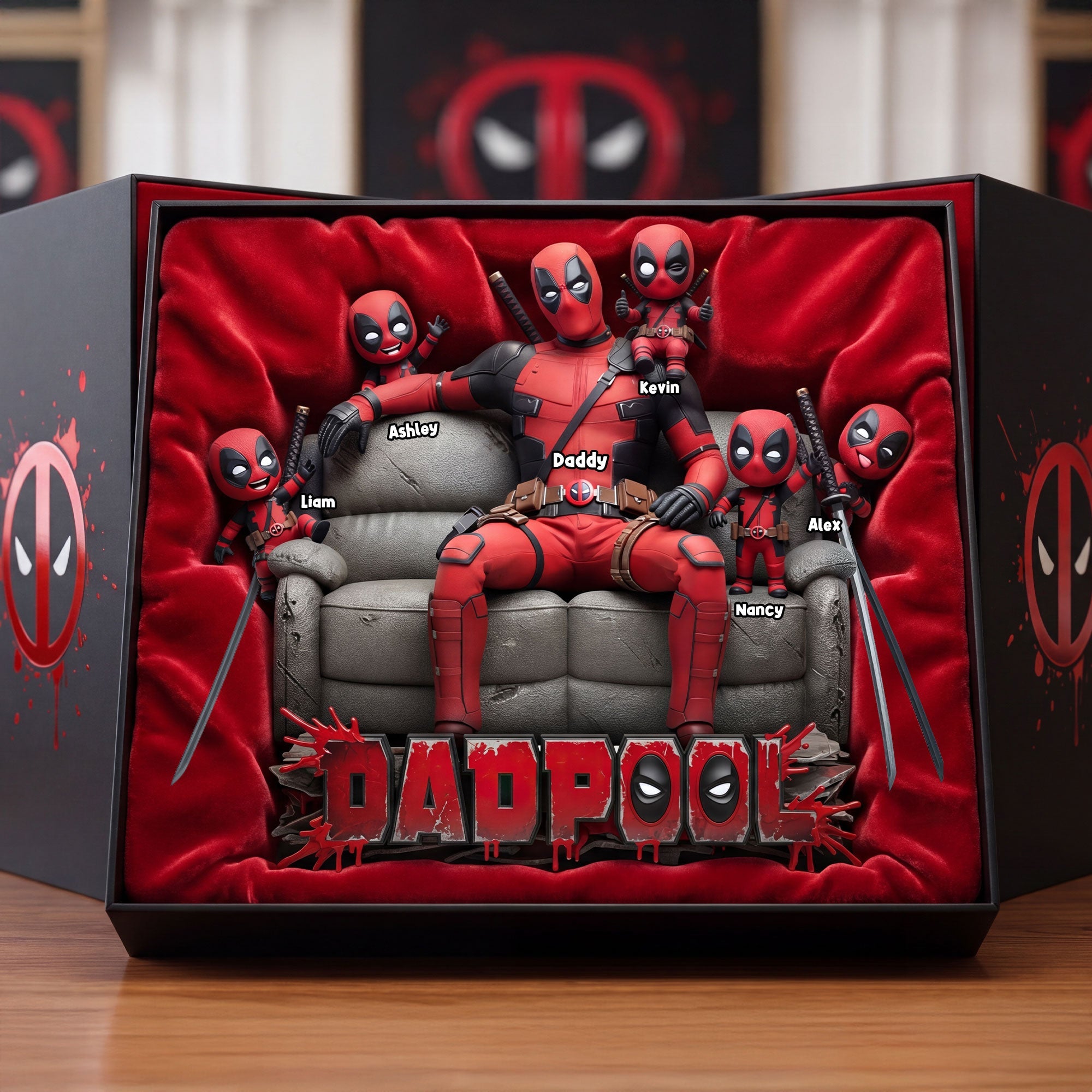 “Celebrate Dad with Hero Squad!” - Personalized Dad Acrylic Plaque - Perfect Gift for Dads and Grandpas Shaped Plaques PopCulturePrints