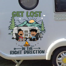 Load image into Gallery viewer, Personalized Camping Car Decal for Adventure Couples - Get Lost Decal Sticker PopCulturePrints
