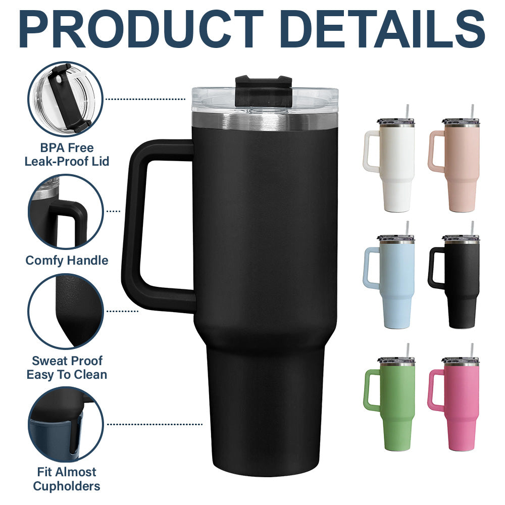 "We Love You, Dad!" - Personalized Stars & Stripes 40oz Tumbler - Custom Gift for Dad and Grandpa Engraved 40oz Tumbler PopCulturePrints