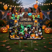 Load image into Gallery viewer, "Come On In If You Dare" - Personalized Scared Squad Yard Sign for Halloween
