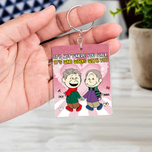 Load image into Gallery viewer, Personalized Couple Keychain - Who Walks With You Keychains PopCulturePrints
