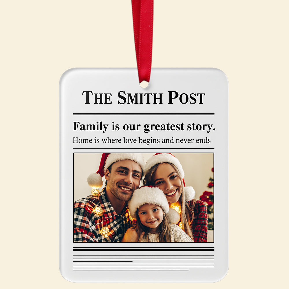 Family Is Where Life Begins - Personalized Christmas Ornament Ornament PopCulturePrints