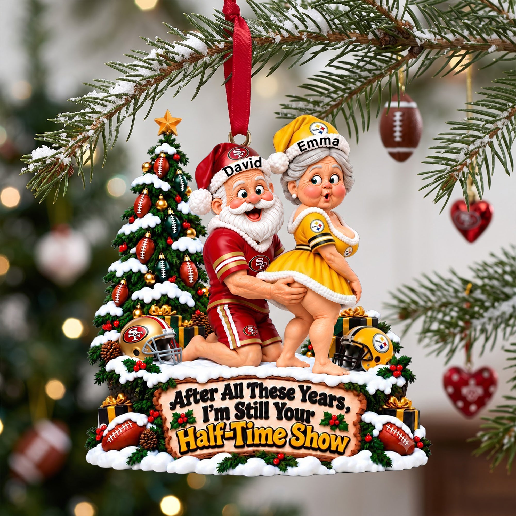 A Lifetime Of Love Old Couple Ornament - Personalized Gift For Sporty Couples 06OHLU061026 Ornament PopCulturePrints