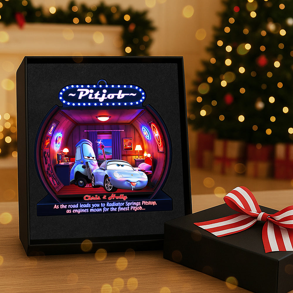 "As the road leads you to Radiator Springs, Personalized Gifts for Christmas - Custom Acrylic Ornament for Couples, Friends, Family" Ornament PopCulturePrints