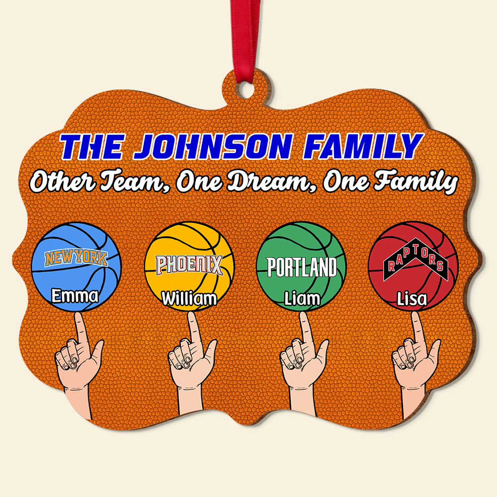 Custom Basketball Family Christmas Ornament Ornament PopCulturePrints