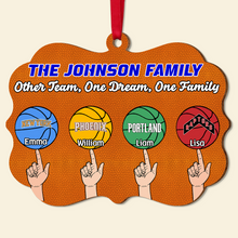 Load image into Gallery viewer, Custom Basketball Family Christmas Ornament Ornament PopCulturePrints
