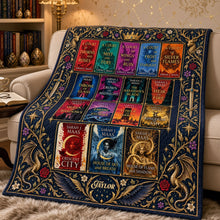 Load image into Gallery viewer, "Wrap Yourself in Adventure - Book Series Blanket, Perfect Personalized Gift for Fantasy Lovers" Blanket PopCulturePrints
