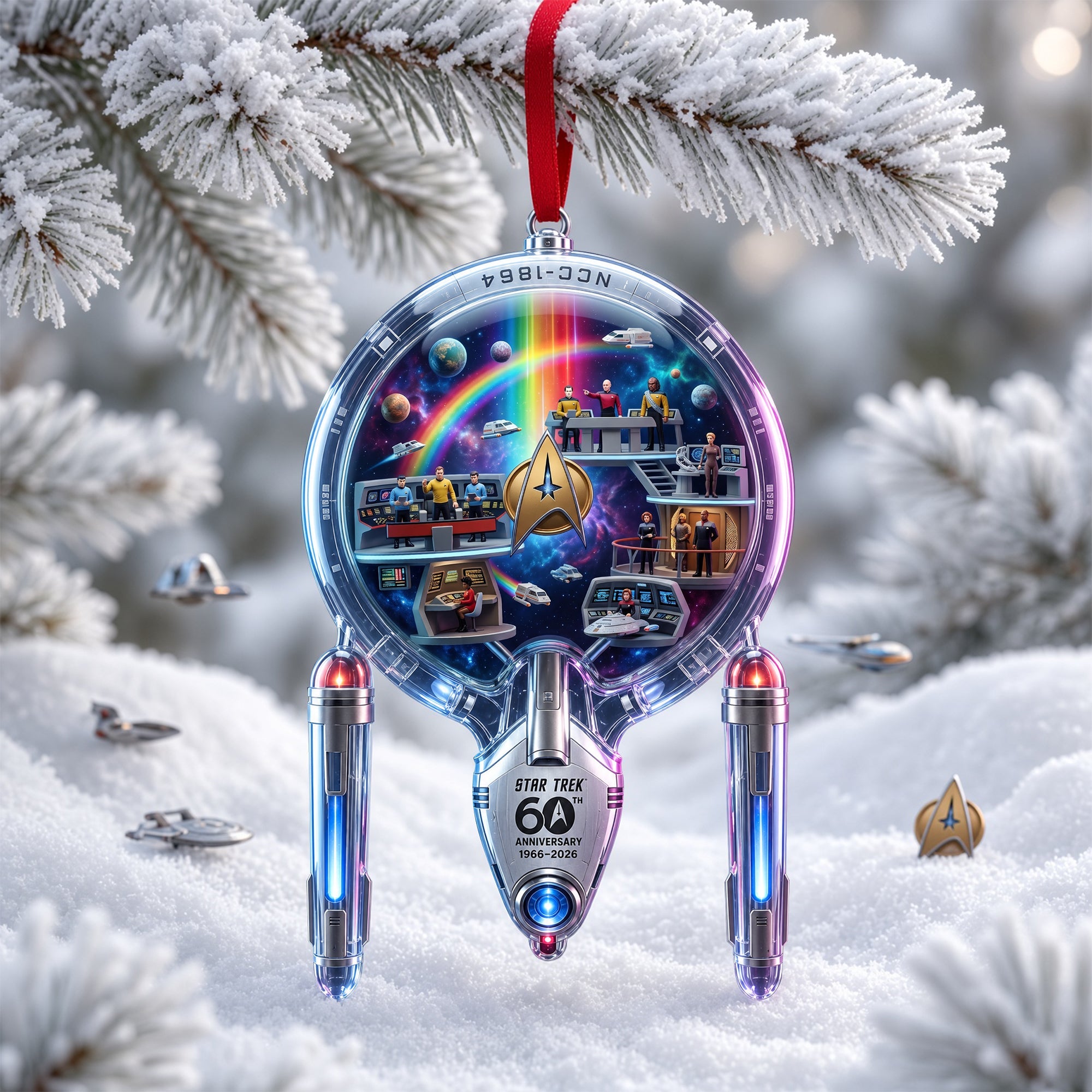 Explore the Final Frontier - Ship To Uncharted Space Ornament, Personalized Gifts