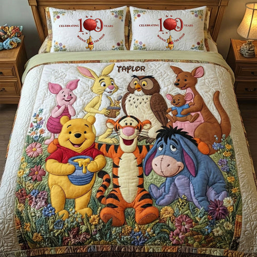 Celebrate Togetherness with a Century Celebration Cute Quilt Bed Set - Personalized Gift for All Occasions Bedding Set PopCulturePrints