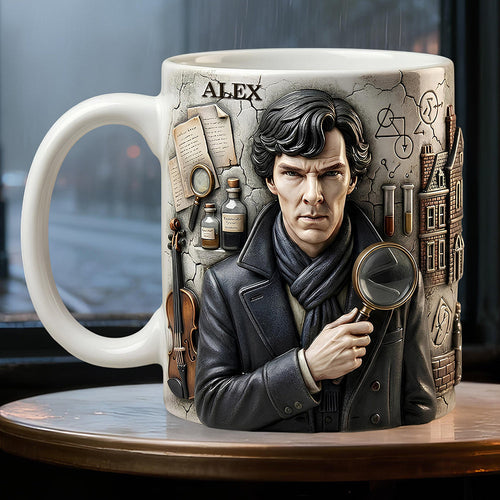 ‘Unleash Your Inner Detective!’ - Genius Coffee Mug, Personalized Gift for Sherlock Holmes Fans Coffee Mug PopCulturePrints
