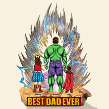 Load image into Gallery viewer, &quot;Best Dad Ever&quot; - Super Dad Acrylic Plaque - Personalized Gift for Dads, Grandpas, and Stepdads Shaped Plaques PopCulturePrints
