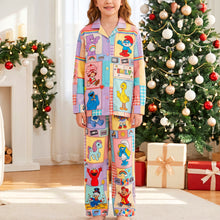 Load image into Gallery viewer, Bring Back Childhood Memories - Lovely Nostalgic Cartoon Characters Pajama Set - Personalized Gift for Kids and Adults Pajama Set PopCulturePrints
