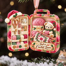 Load image into Gallery viewer, Just a Crochet Lover - Personalized Handmade Craft Acrylic Ornament for Crochet Enthusiasts
