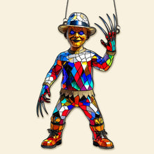 Load image into Gallery viewer, “Celebrate Halloween with a Spooktacular Twist!” - Horror Movie Halloween Suncatcher Ornament - Personalized Gifts for Movie Lovers Ornament PopCulturePrints
