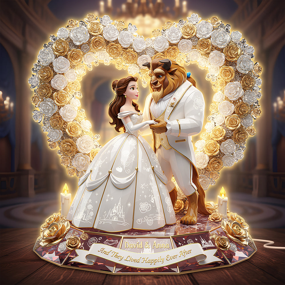 “Love's Enchanted Union” - Romantic Wedding Fairy Tales Light Box - Personalized Gift for Couples Light Box PopCulturePrints