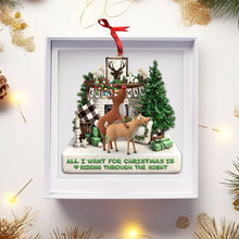 Load image into Gallery viewer, All I Want for Christmas is Riding Through the Night - Personalized Deer Buck Couple Acrylic Ornament Ornament PopCulturePrints
