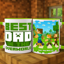 Load image into Gallery viewer, “The Best Dad in the Overworld” - Personalized Accent Mug for Gaming Dads Coffee Mug PopCulturePrints
