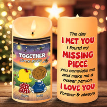 Load image into Gallery viewer, Personalized LED Candle for Couples - Romantic Valentine&#39;s Day Gifts Led Candle PopCulturePrints
