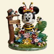 Load image into Gallery viewer, “Buzzing with Love: Personalize Your Busy Bee Mama Garden Acrylic Plaque - Perfect Gift for Mom, Grandma, or Any Special Woman” Shaped Plaques PopCulturePrints
