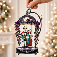 Load image into Gallery viewer, “Celebrate Your Spooky Family Bond!” - Cute Spooky Family Acrylic Ornament - Personalized Gift for Families Ornament PopCulturePrints
