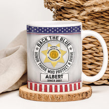 Load image into Gallery viewer, Personalized Police Officer Rank Badge Custom Mug Coffee Mug PopCulturePrints
