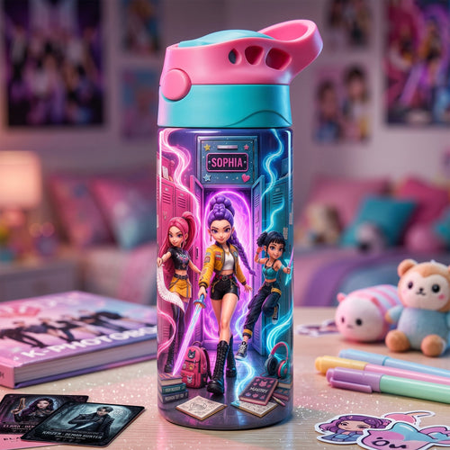 “Unleash Your Imagination!” Fantasy Girl Custom Tumbler - Personalized Back to School Gift for Kids Tumbler Cup PopCulturePrints