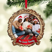 Load image into Gallery viewer, Personalized Family Christmas Photo Ornament
