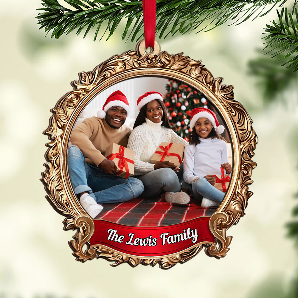 Personalized Family Christmas Photo Ornament