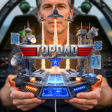 Load image into Gallery viewer, "Top Dad: The Ultimate Sky Commander" - Personalized Light Box for Dads, Grandpas &amp; More Light Box PopCulturePrints
