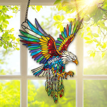 Load image into Gallery viewer, “Embrace the Spirit of Freedom” - Radiant Winged Spirit Native American Suncatcher - Personalized Gift for Boho Lovers Ornament PopCulturePrints
