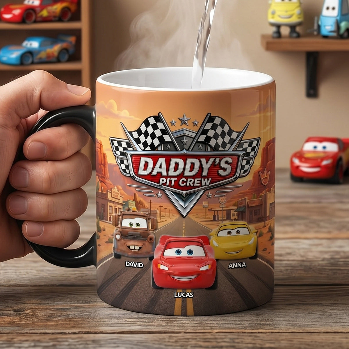 “Join the Adventure with Daddy’s Crew!” - Personalized Magic Ceramic Coffee Mug - Gift for Dad, Grandpa, and Loved Ones Coffee Mug PopCulturePrints