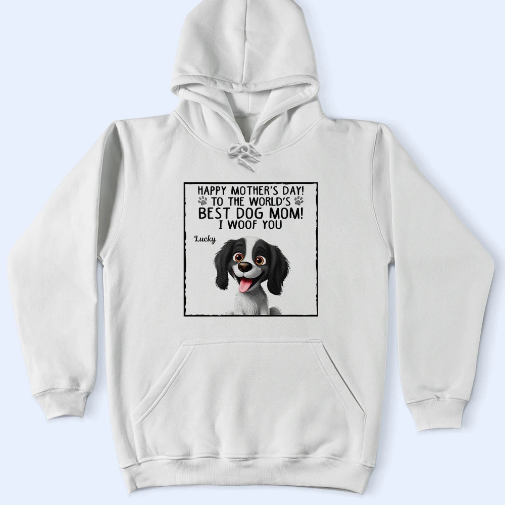To The World's Best Dog Mom - Personalized T-Shirt for Dog Lovers T-shirt PopCulturePrints