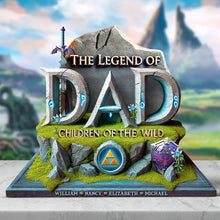 Load image into Gallery viewer, The Legend of Dad - Custom Acrylic Plaque Gift for Fathers and Grandfathers Shaped Plaques PopCulturePrints
