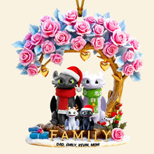 Load image into Gallery viewer, &quot;Celebrate Family Moments with Love&quot; - Personalized Smiling Family Christmas Ornament - Custom Gift for Family and Friends Ornament PopCulturePrints
