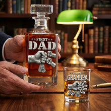 Load image into Gallery viewer, First Dad, Now Grandpa - Personalized Drinking Set for Special Occasions Bottle PopCulturePrints
