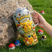 Load image into Gallery viewer, Celebrate Your 30th with a Spark! - Personalized Pokémon Tumbler for David Tumbler Cup PopCulturePrints
