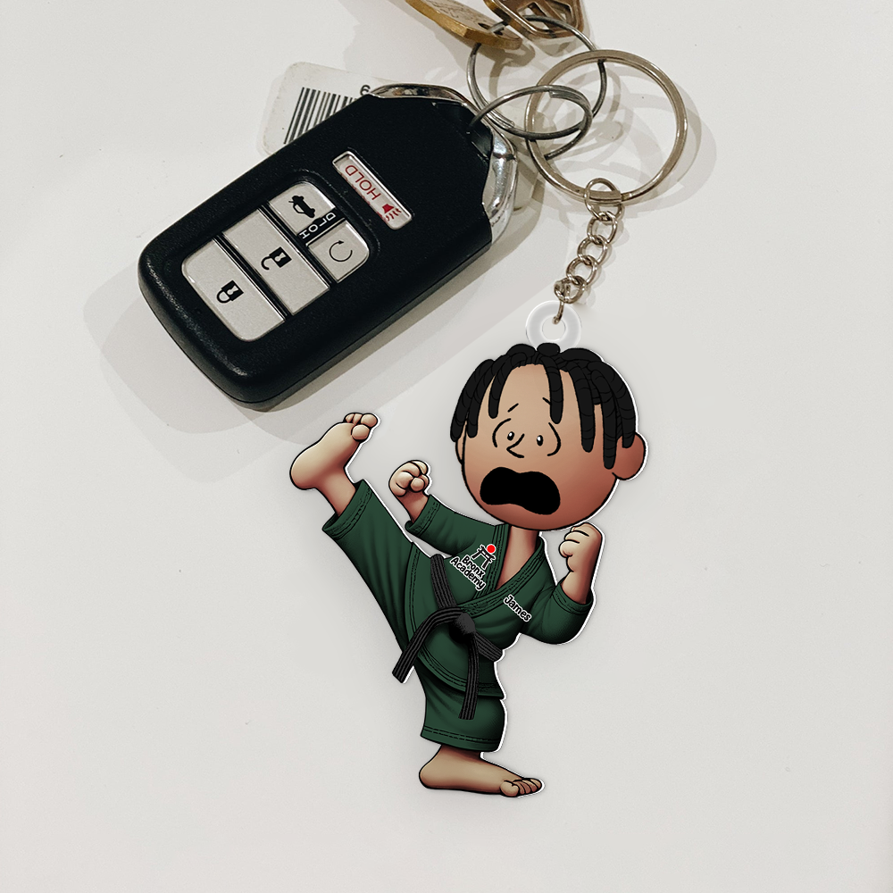 Custom Karate Lover Keychain - Personalized Gift for Martial Arts Enthusiasts Keychains PopCulturePrints