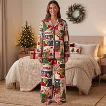 Load image into Gallery viewer, Bring Joy This Holiday Season - Lovable Christmas Pajama Set - Personalized Gift for Family and Friends Pajama Set PopCulturePrints

