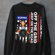 Load image into Gallery viewer, Personalized Off The Grid Jeep On The Road T-Shirt
